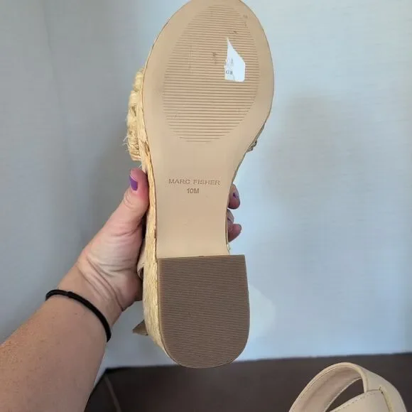 Marc Fisher Steel Platform Sandal, Women's Size 10M, Light Natural New - Picture 8 of 15